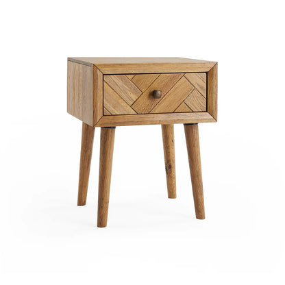 Brushed & Glazed Solid Oak  Side Table