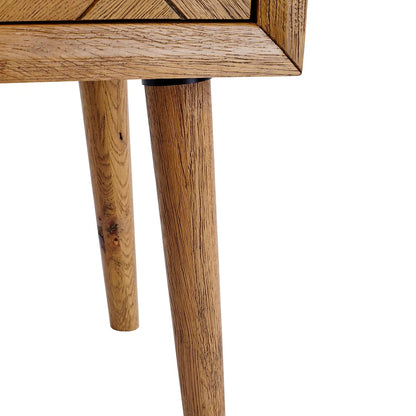 Brushed & Glazed Solid Oak  Side Table